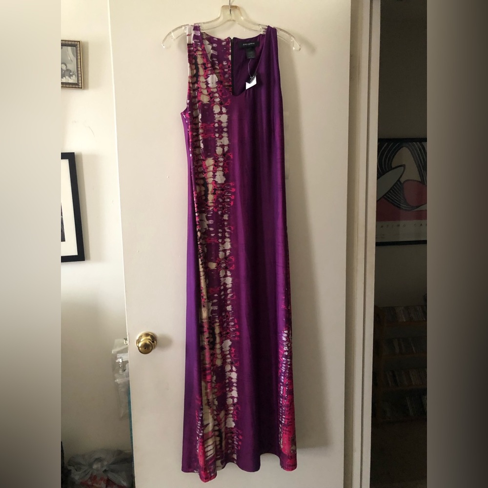 Ashley Stewart Purple/magenta MIDI Dress Zipper size 12